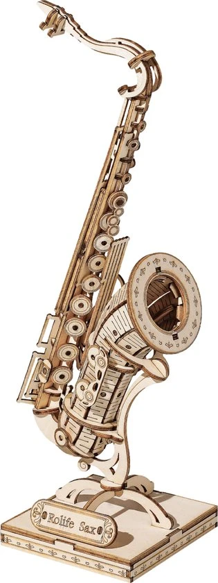 Robotime 3D Houten Puzzel Muziekinstrument Saxophone, TG309, 8,5x7x23cm - 6946785116793 1 Robotime 3D Houten Puzzel Muziekinstrument Saxophone, TG309, 8,5x7x23cm - 6946785116793