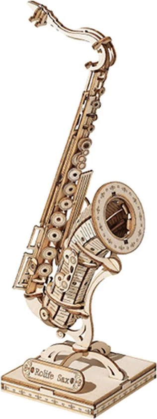 Robotime 3D Houten Puzzel Muziekinstrument Saxophone, TG309, 8,5x7x23cm - 6946785116793 12 Robotime 3D Houten Puzzel Muziekinstrument Saxophone, TG309, 8,5x7x23cm - 6946785116793 - Afbeelding 12