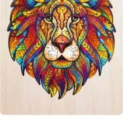 Grafix Houten Puzzel Leeuw | Unieke Puzzelstukjes In Vorm Van Dieren | 140 Puzzelstukjes | Puzzel Voor Kinderen En Volwassenen | Formaat 30 X 22.5 CM | Cadeau Voor Jong En Oud -Puzzels Verfijnd Winkel 442x840 1