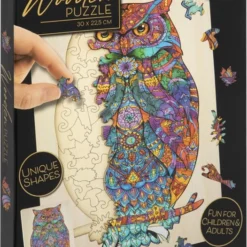 Grafix Houten Puzzel Uil | Unieke Puzzelstukjes In Vorm Van Dieren | 130 Puzzelstukjes | Puzzel Voor Kinderen En Volwassenen | Formaat 30 X 22.5 CM | Cadeau Voor Jong En Oud -Puzzels Verfijnd Winkel 526x840