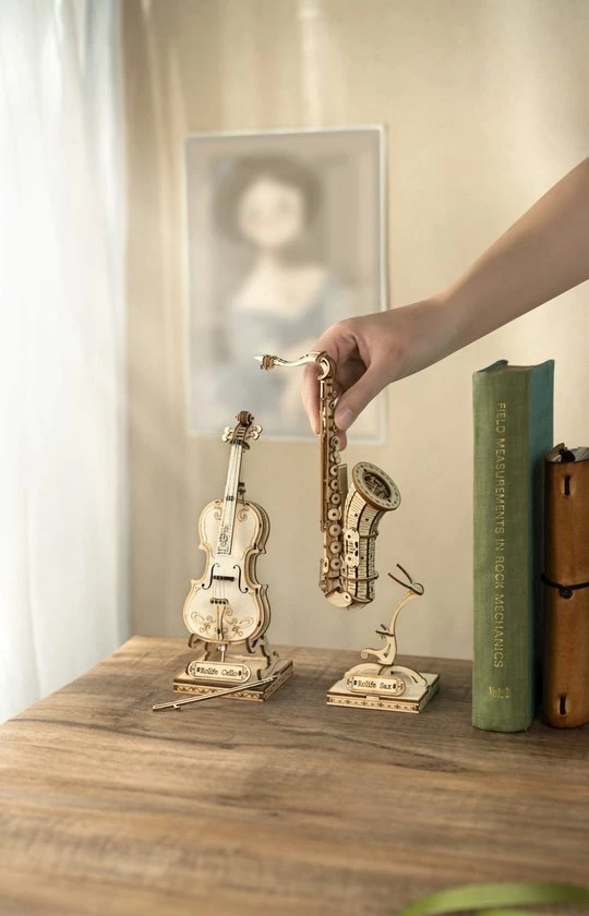 Robotime 3D Houten Puzzel Muziekinstrument Saxophone, TG309, 8,5x7x23cm - 6946785116793 3 Robotime 3D Houten Puzzel Muziekinstrument Saxophone, TG309, 8,5x7x23cm - 6946785116793 - Afbeelding 3