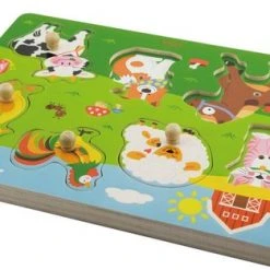 Vigatoys Viga Toys Houten Geluidspuzzel - Boerderijdieren -Puzzels Verfijnd Winkel 550x313