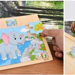 Sara Shop Hout Puzzel Van 12 Stukjes -Legpuzzels - Dier- Koe -Puzzels Verfijnd Winkel 550x328 1