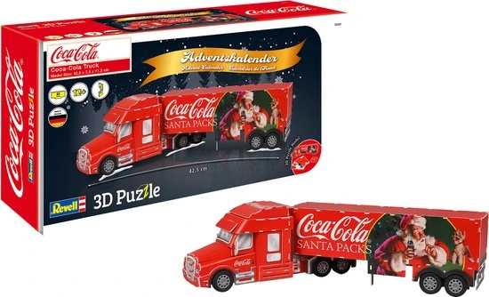 Revell 01041 Coca-Cola Truck - 3D Puzzel Adventskalender 3D Puzzel 1 Revell 01041 Coca-Cola Truck - 3D Puzzel Adventskalender 3D Puzzel