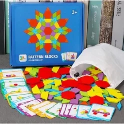 Candywood Tangram Voor Kinderen - Hout - 155 Stukjes - Educatief - 24 Puzzelvarianten