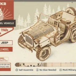 Robotime Modelbouwpakket Army Jeep 18,9 Cm Hout 369-delig -Puzzels Verfijnd Winkel 550x370 3