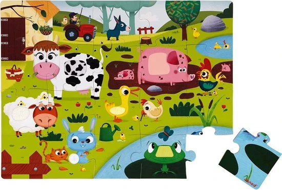 Janod Voelpuzzel - Boerderijdieren 3 Janod Voelpuzzel - Boerderijdieren - Afbeelding 3