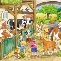 Ravensburger Puzzel Vrolijk Boerderijleven- 2x24 Stukjes - Kinderpuzzel -Puzzels Verfijnd Winkel 550x380 35