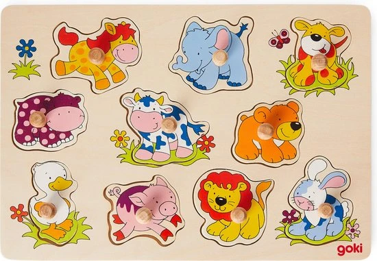 Goki Dierenbaby's Puzzel 10 Stukjes 3 Goki Dierenbaby's Puzzel 10 Stukjes - Afbeelding 3