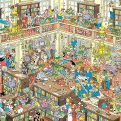 Jan Van Haasteren De Bibliotheek Puzzel - 2000 Stukjes -Puzzels Verfijnd Winkel 550x381 2