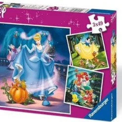 Ravensburger Puzzel Disney Princess - Sneeuwwitje, Assepoester & Ariel - 3x49 Stukjes - Kinderpuzzel -Puzzels Verfijnd Winkel 550x383 2