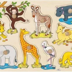 Goki 9-delige Puzzel Afrikaanse Babydieren