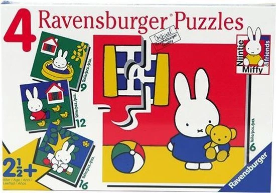 Ravensburger Nijntje. Vier Puzzels -6+9+12+16 Stukjes - Kinderpuzzel 9 Ravensburger Nijntje. Vier Puzzels -6+9+12+16 Stukjes - Kinderpuzzel - Afbeelding 9