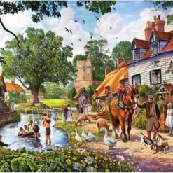 Falcon Puzzel The Woodland Cottage - Legpuzzel - 2 X 1000 Stukjes -Puzzels Verfijnd Winkel 550x386 11