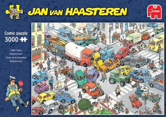Jumbo Jan Van Haasteren Verkeerschaos - Legpuzzel 3000 Stukjes 2 Jumbo Jan Van Haasteren Verkeerschaos - Legpuzzel 3000 Stukjes - Afbeelding 2