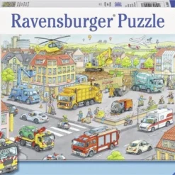 Ravensburger Puzzel Voertuigen In De Stad - Legpuzzel - 100 Stukjes