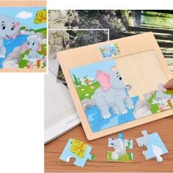 Sara Shop Hout Puzzel Van 12 Stukjes -Legpuzzels - Dier- Koe -Puzzels Verfijnd Winkel 550x389 11