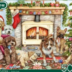 Falcon Puzzel Christmas Puppies - Legpuzzel - 500 Stukjes -Puzzels Verfijnd Winkel 550x390 18
