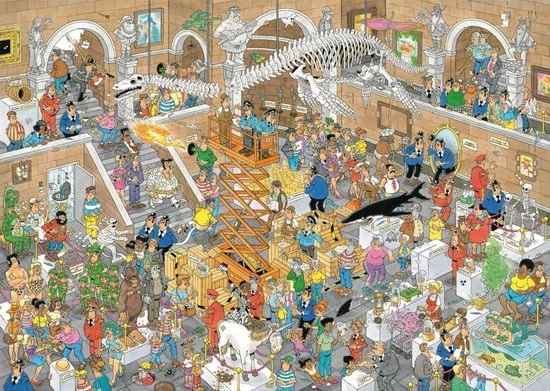 Jan Van Haasteren A Trip To The Museum Puzzel - 2 X 1000 Stukjes (without Gift) 3 Jan Van Haasteren A Trip To The Museum Puzzel - 2 X 1000 Stukjes (without Gift) - Afbeelding 3