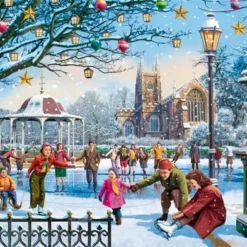 Jumbo Falcon Puzzel Family Time At Christmas - Legpuzzel - 4 X 1000 Stukjes -Puzzels Verfijnd Winkel 550x392 150