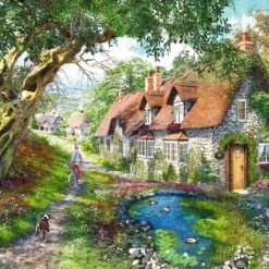 Ravensburger Puzzel - Flower Hill Lane - Bloemenlaan - 1000st. -Puzzels Verfijnd Winkel 550x392 185