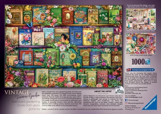 Ravensburger Puzzel Vintage Tuinboeken - Legpuzzel - 1000 Stukjes 4 Ravensburger Puzzel Vintage Tuinboeken - Legpuzzel - 1000 Stukjes - Afbeelding 4