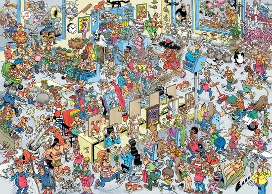Jan Van Haasteren Bij De Kapper 1000 Stukjes - Legpuzzel 4 Jan Van Haasteren Bij De Kapper 1000 Stukjes - Legpuzzel - Afbeelding 4