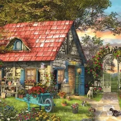Falcon Puzzel The Woodland Cottage - Legpuzzel - 2 X 1000 Stukjes -Puzzels Verfijnd Winkel 550x392 86