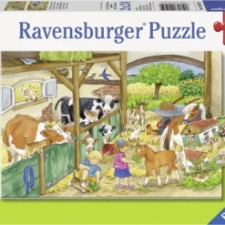 Ravensburger Puzzel Vrolijk Boerderijleven- 2x24 Stukjes - Kinderpuzzel