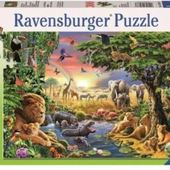 Ravensburger Puzzel Avondzon Bij De Drinkplaats - Legpuzzel - 300XXL Stukjes -Puzzels Verfijnd Winkel 550x396 13