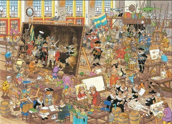 Jan Van Haasteren A Trip To The Museum Puzzel - 2 X 1000 Stukjes (without Gift) 10 Jan Van Haasteren A Trip To The Museum Puzzel - 2 X 1000 Stukjes (without Gift) - Afbeelding 10