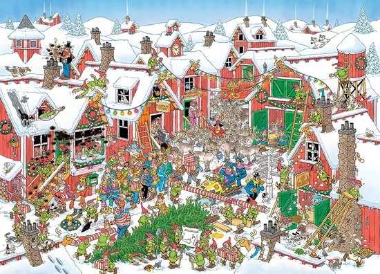 Jan Van Haasteren Het Dorp Van De Kerstman 1000 Stukjes - Legpuzzel 2 Jan Van Haasteren Het Dorp Van De Kerstman 1000 Stukjes - Legpuzzel - Afbeelding 2