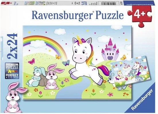 Ravensburger Puzzel Sprookjesachtige Eenhoorn - 2x24 Stukjes - Kinderpuzzel 5 Ravensburger Puzzel Sprookjesachtige Eenhoorn - 2x24 Stukjes - Kinderpuzzel - Afbeelding 5