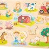 New Classic Toys Grote Houten Legpuzzel Boerderijdieren 16 Puzzelstukjes - FSC 100%-gecertificeerd Hout