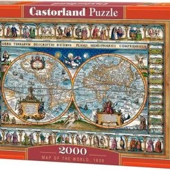 Castorland Map Of The World 1639 Legpuzzel - 2000 Stukjes