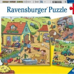 Ravensburger Puzzel Boerderij - 3x49 Stukjes - Kinderpuzzel
