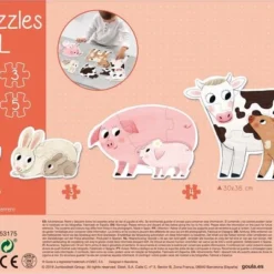 Goula 4 XXL Vormpuzzels Dieren Mama's En Baby's - 2+3+4+5 Stukjes -Puzzels Verfijnd Winkel 550x402 4