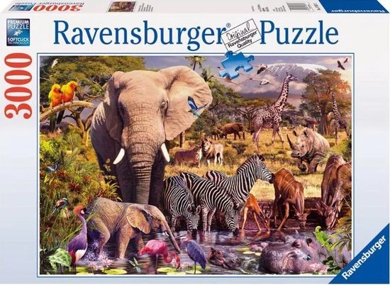 Ravensburger Puzzel Afrikaanse Dierenwereld - Legpuzzel - 3000 Stukjes 6 Ravensburger Puzzel Afrikaanse Dierenwereld - Legpuzzel - 3000 Stukjes - Afbeelding 6