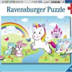 Ravensburger Puzzel Sprookjesachtige Eenhoorn - 2x24 Stukjes - Kinderpuzzel