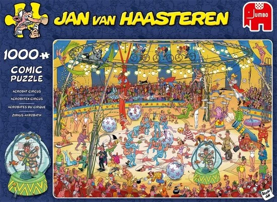 Jan Van Haasteren Acrobaten Circus Puzzel - 1000 Stukjes 4 Jan Van Haasteren Acrobaten Circus Puzzel - 1000 Stukjes - Afbeelding 4