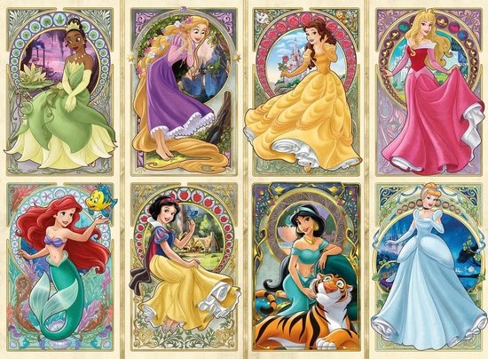 Ravensburger Puzzel Disney Art Nouveau Prinsessen - Legpuzzel - 1000 Stukjes 3 Ravensburger Puzzel Disney Art Nouveau Prinsessen - Legpuzzel - 1000 Stukjes - Afbeelding 3