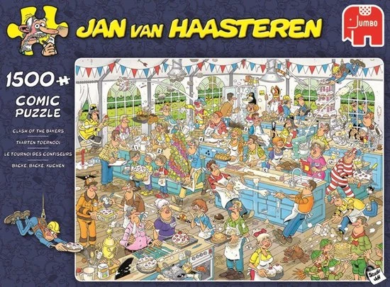 Jan Van Haasteren Taarten Toernooi Puzzel - 1500 Stukjes 6 Jan Van Haasteren Taarten Toernooi Puzzel - 1500 Stukjes - Afbeelding 6