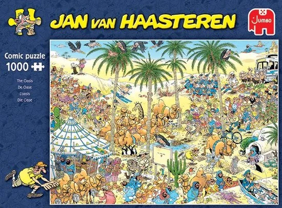 Jan Van Haasteren De Oase Puzzel - 1000 Stukjes 4 Jan Van Haasteren De Oase Puzzel - 1000 Stukjes - Afbeelding 4