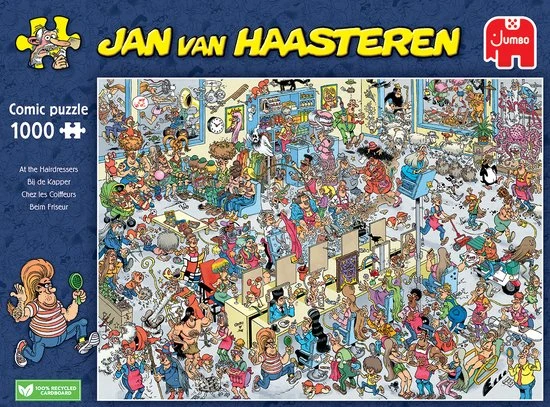 Jan Van Haasteren Bij De Kapper 1000 Stukjes - Legpuzzel 3 Jan Van Haasteren Bij De Kapper 1000 Stukjes - Legpuzzel - Afbeelding 3