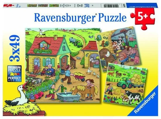 Ravensburger Puzzel Boerderij - 3x49 Stukjes - Kinderpuzzel 10 Ravensburger Puzzel Boerderij - 3x49 Stukjes - Kinderpuzzel - Afbeelding 10