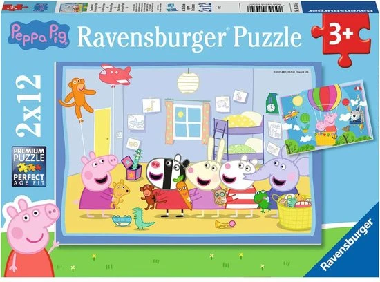 Ravensburger Puzzel Peppa Pig - 2x12 Stukjes - Kinderpuzzel 1 Ravensburger Puzzel Peppa Pig - 2x12 Stukjes - Kinderpuzzel