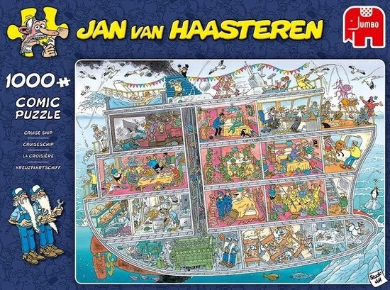 Jan Van Haasteren Cruiseschip Puzzel - 1000 Stukjes 13 Jan Van Haasteren Cruiseschip Puzzel - 1000 Stukjes - Afbeelding 13