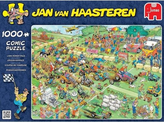 Jan Van Haasteren Grasmaaierrace Puzzel - 1000 Stukjes 9 Jan Van Haasteren Grasmaaierrace Puzzel - 1000 Stukjes - Afbeelding 9