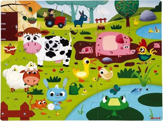 Janod Voelpuzzel - Boerderijdieren 8 Janod Voelpuzzel - Boerderijdieren - Afbeelding 8