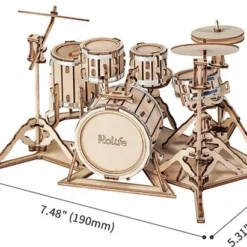 Robotime 3D Houtenpuzzel Muziekinstrument Drumstel, TG409, 19x13,5x11cm - 6946785116816 13 Robotime 3D Houtenpuzzel Muziekinstrument Drumstel, TG409, 19x13,5x11cm - 6946785116816 -Puzzels Verfijnd Winkel 550x411 5